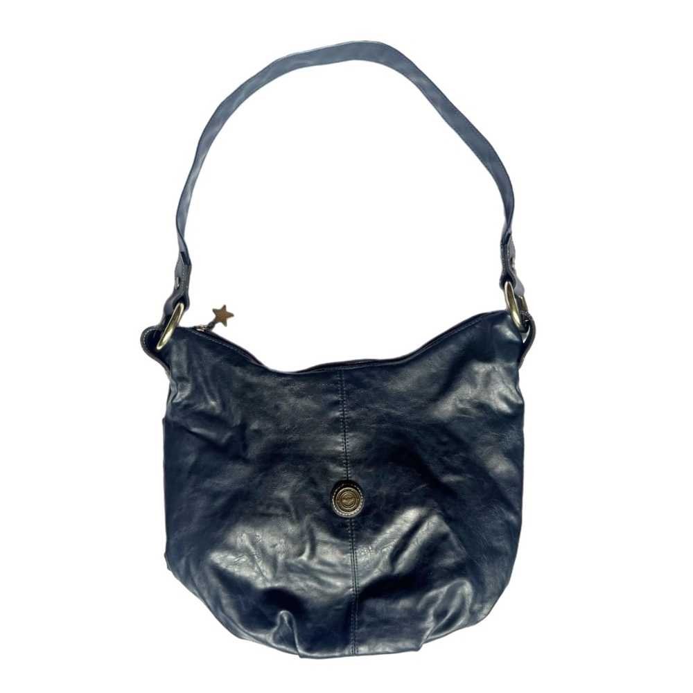 Capezio Vintage Navy Faux Leather Hobo Shoulder Bag